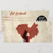 Gesneden kettinghartrepen Gift Kaart (Voorkant / Achterkant)