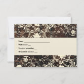 gesneden leder en kant RSVP met enveloppen (Achterkant)