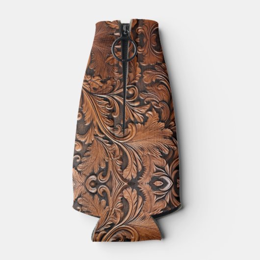  gesneden leder flesjeskoeler (Achterkant)