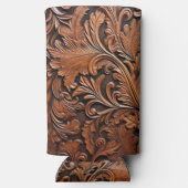  gesneden leder seltzer blikjeskoeler (Achterkant)