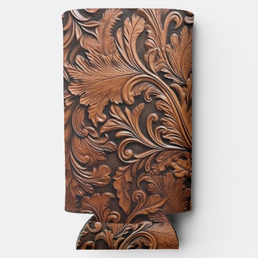 gesneden leder seltzer blikjeskoeler (Achterkant)