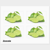 Gesneden lemmetjes rechthoekige sticker (Vel)