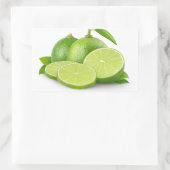 Gesneden lemmetjes rechthoekige sticker (Tas)