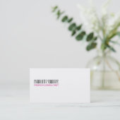 Gesneden lettertype (bokeh) visitekaartje (Staand voorkant)