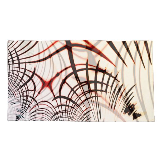 Gesneden lijnen van verschillende kleuren, lichte kussensloop (Achterkant-Links)