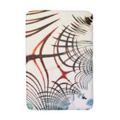 Gesneden lijnen van verschillende kleuren op licht badmat (Voorkant Verticaal)