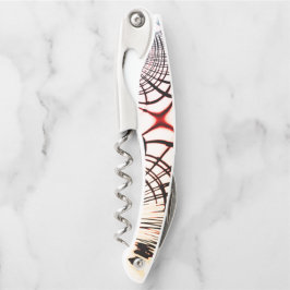 Gesneden lijnen van verschillende kleuren op licht kurkentrekker