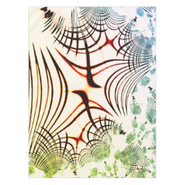 Gesneden lijnen van verschillende kleuren op licht tafelkleed