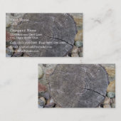 Gesneden logbestand, achtergrond Woodgrain textuur Visitekaartje (Voorkant / Achterkant)