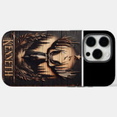 Gesneden Moose houten teken Case-Mate iPhone Case (Achterkant (horizontaal))