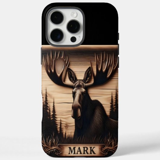 Gesneden Moose Portret Case-Mate iPhone Case (Achterkant)
