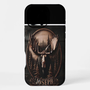 Gesneden Moose Portret iPhone 16 Pro Max Hoesje