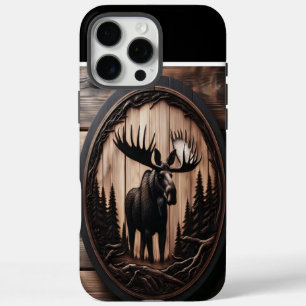 Gesneden Moose Wood Art iPhone 16 Pro Max Hoesje