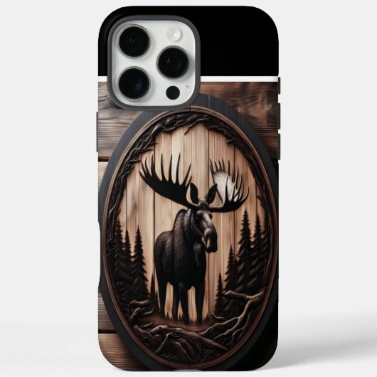 Gesneden Moose Wood Art Case-Mate iPhone Case (Achterkant)