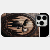 Gesneden Moose Wood Art Case-Mate iPhone Case (Achterkant (horizontaal))