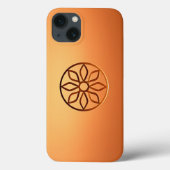 Gesneden Motief Ontwerp op Bruin Case-Mate iPhone Case (Achterkant)