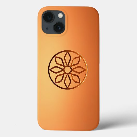 Gesneden Motief Ontwerp op Bruin Case-Mate iPhone Case (Achterkant)
