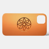 Gesneden Motief Ontwerp op Bruin Case-Mate iPhone Case (Achterkant (horizontaal))