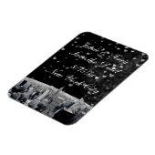 Gesneden NYC-silhouet #2 Zwart Met Hart Save the D Magneet (Linkerzijde)