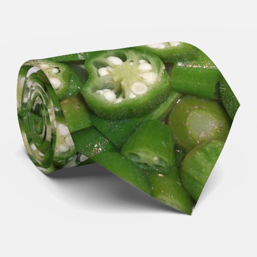 Gesneden Okra-Stropdas Stropdas (Opgerold)