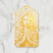 Gesneden Ontwijding Houten Maria Cadeaulabels (Voorkant)