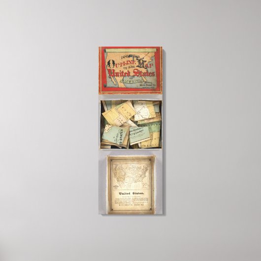 Gesneden overzicht, Verenigde Staten van Amerika Canvas Afdruk (Voorkant)