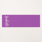 Gesneden Paarse / ivoren harten "Just Breath" Yogamat (Achterkant (horizontaal))