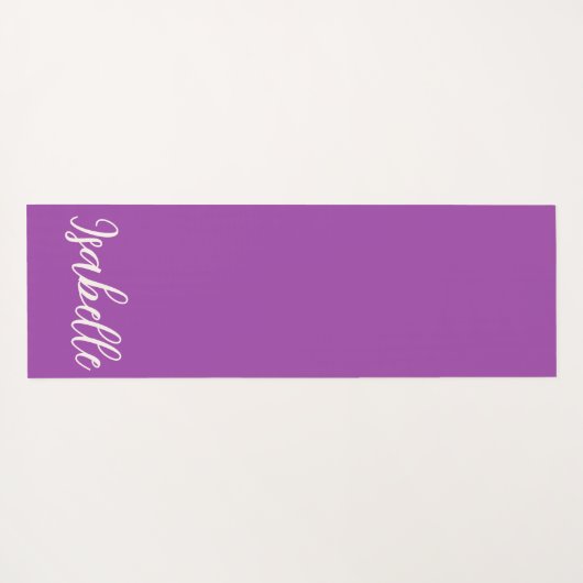 Gesneden Paarse / ivoren harten "Just Breath" Yogamat (Achterkant (horizontaal))