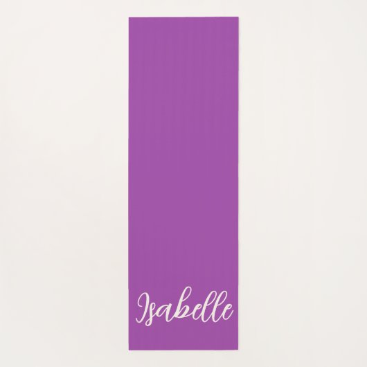 Gesneden Paarse / ivoren harten "Just Breath" Yogamat (Achterkant)