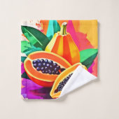 Gesneden Papaya Pop Art Bad Handdoek (Wasdoekje)