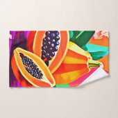 Gesneden Papaya Pop Art Bad Handdoek (Handdoek)