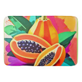 Gesneden Papaya Pop Art Badmat (Voorkant)