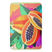 Gesneden Papaya Pop Art Badmat (Voorkant Verticaal)