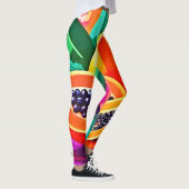 Gesneden Papaya Pop Art Leggings (Rechts)