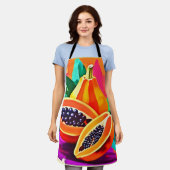 Gesneden Papaya Pop Art Schort (Gedragen)