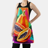 Gesneden Papaya Pop Art Schort (Insitu)