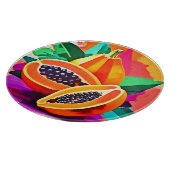 Gesneden Papaya Pop Art Snijplank (Hoek)