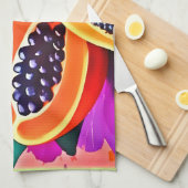 Gesneden Papaya Pop Art Theedoek (Quarter Fold)