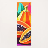 Gesneden Papaya Pop Art Yogamat (Voorkant)
