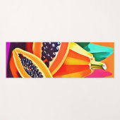 Gesneden Papaya Pop Art Yogamat (Voorkant (horizontaal))