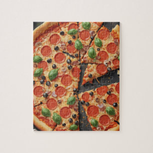 gesneden pizza legpuzzel