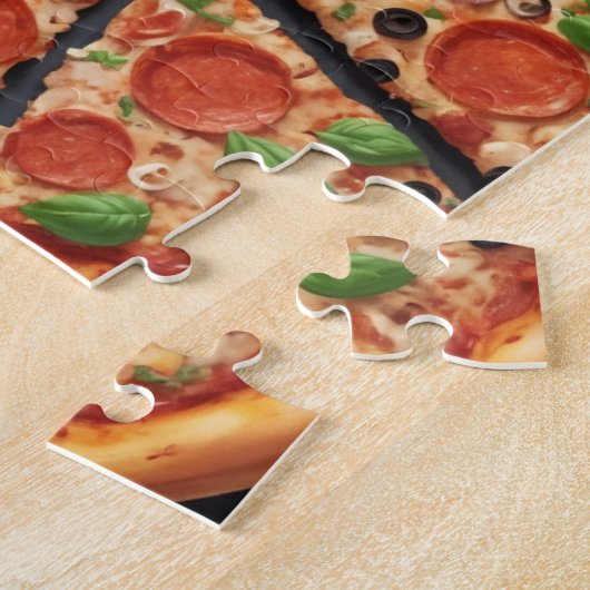 gesneden pizza legpuzzel (Zijkant)