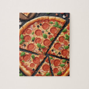 gesneden pizza legpuzzel