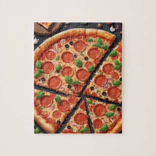 gesneden pizza legpuzzel (Verticaal)