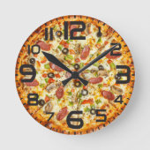 Gesneden Pizza Ronde Klok (Voorkant)