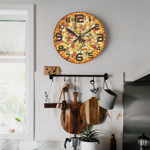 Gesneden Pizza Ronde Klok