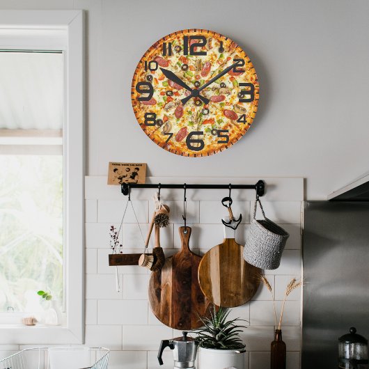 Gesneden Pizza Ronde Klok