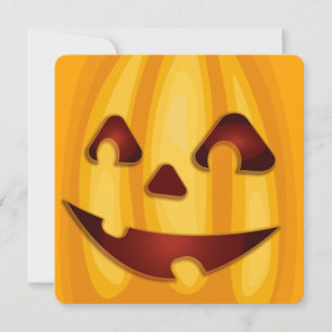 Gesneden pompoen glimlachend Halloween ontwerp Kaart