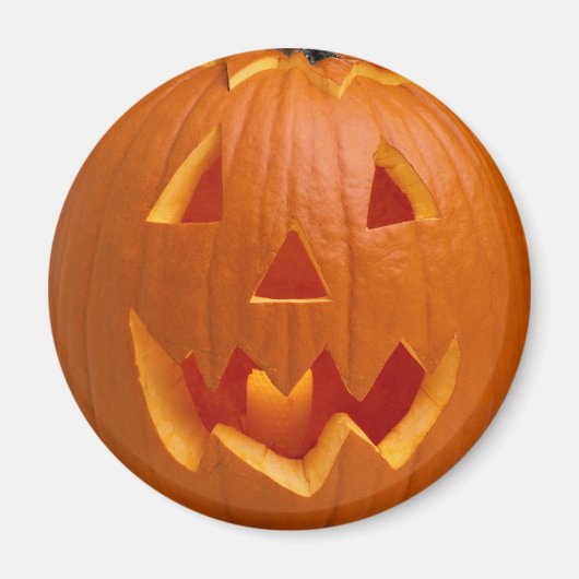 Gesneden Pompoen Halloween Magnet (Voorkant)