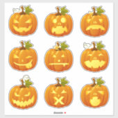 gesneden pompoen Sticker blad (Vel)